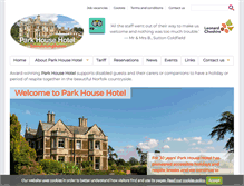 Tablet Screenshot of parkhousehotel.org.uk